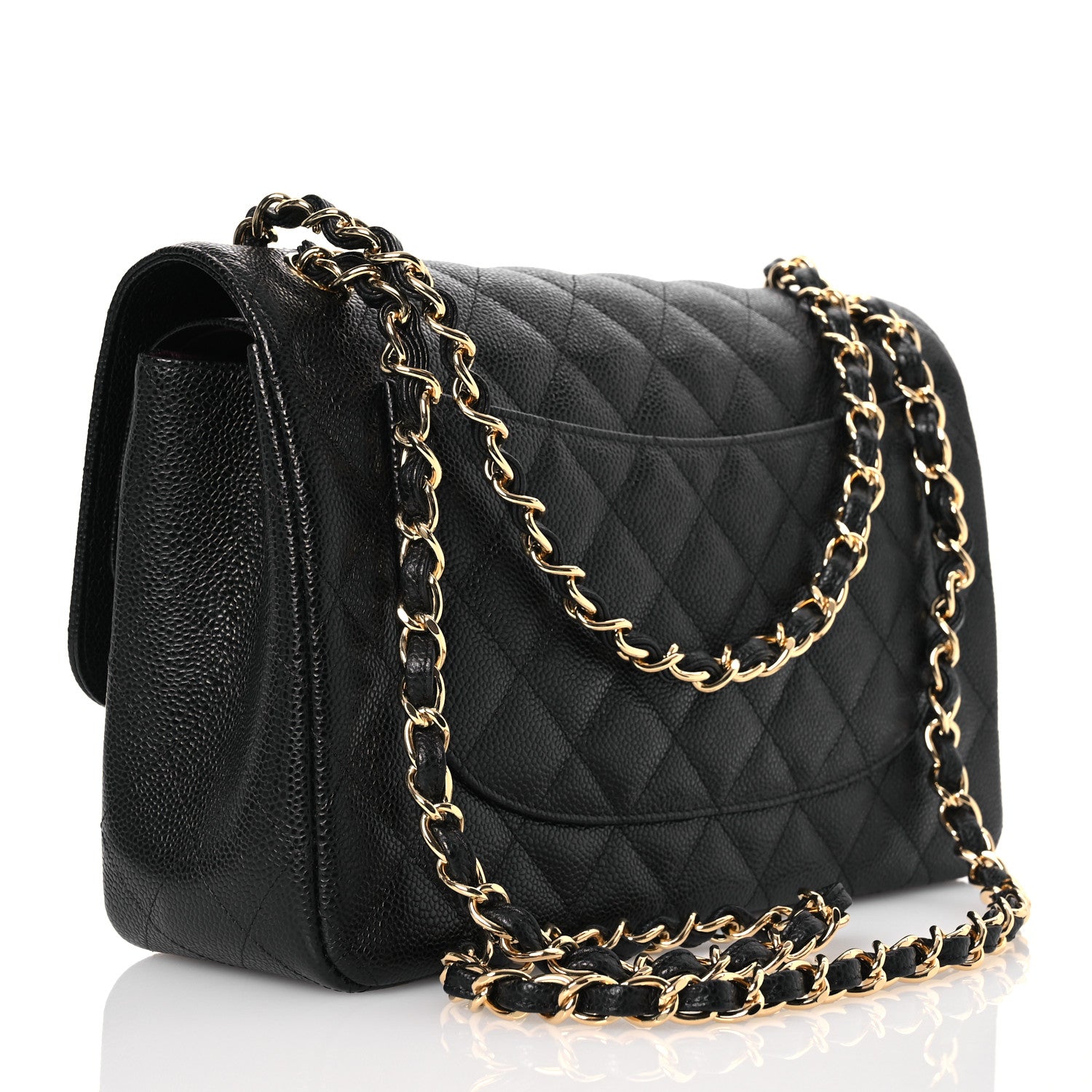Chanel Caviar Quilted Jumbo Double Flap Black 3 of 14