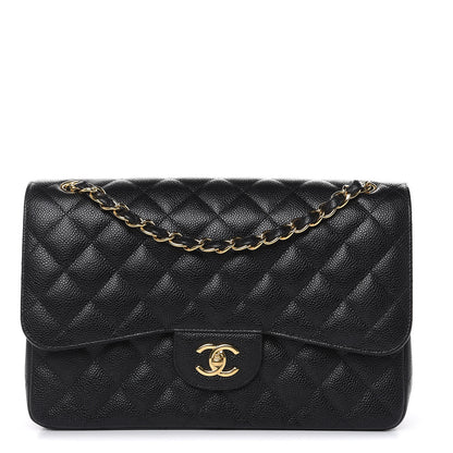 Chanel Caviar Quilted Jumbo Double Flap Black 1 of 11