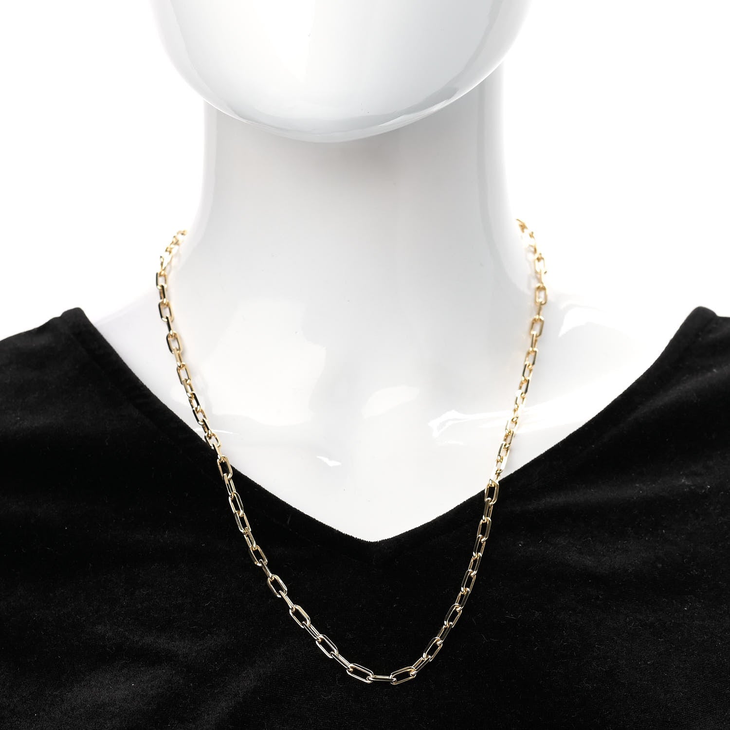 Cartier 18K Yellow Gold SM Santos De Cartier Link Necklace 22" 2 of 6
