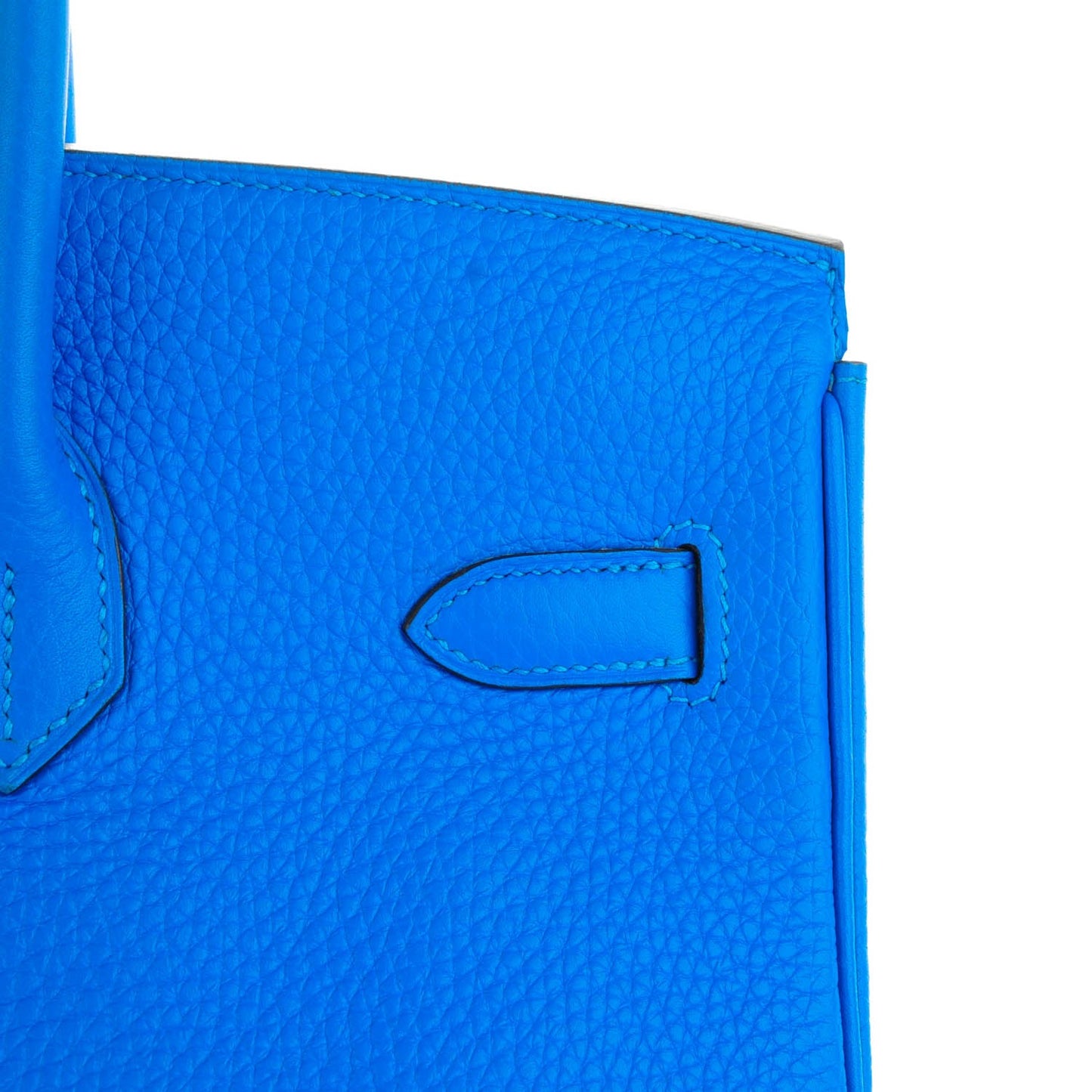 Taurillon Clemence Birkin 35 Bleu Hydra