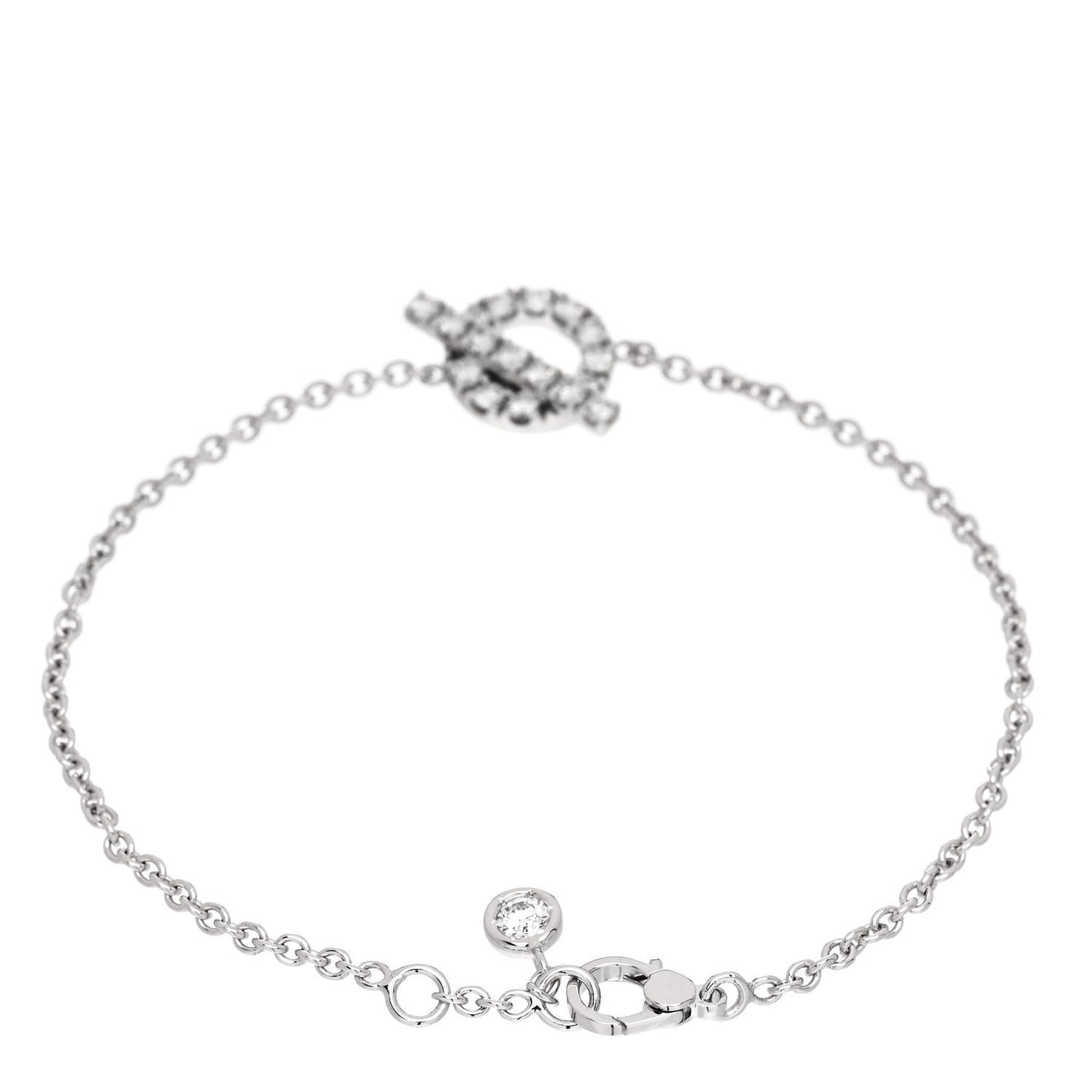 18K White Gold Diamond Finesse Bracelet ST