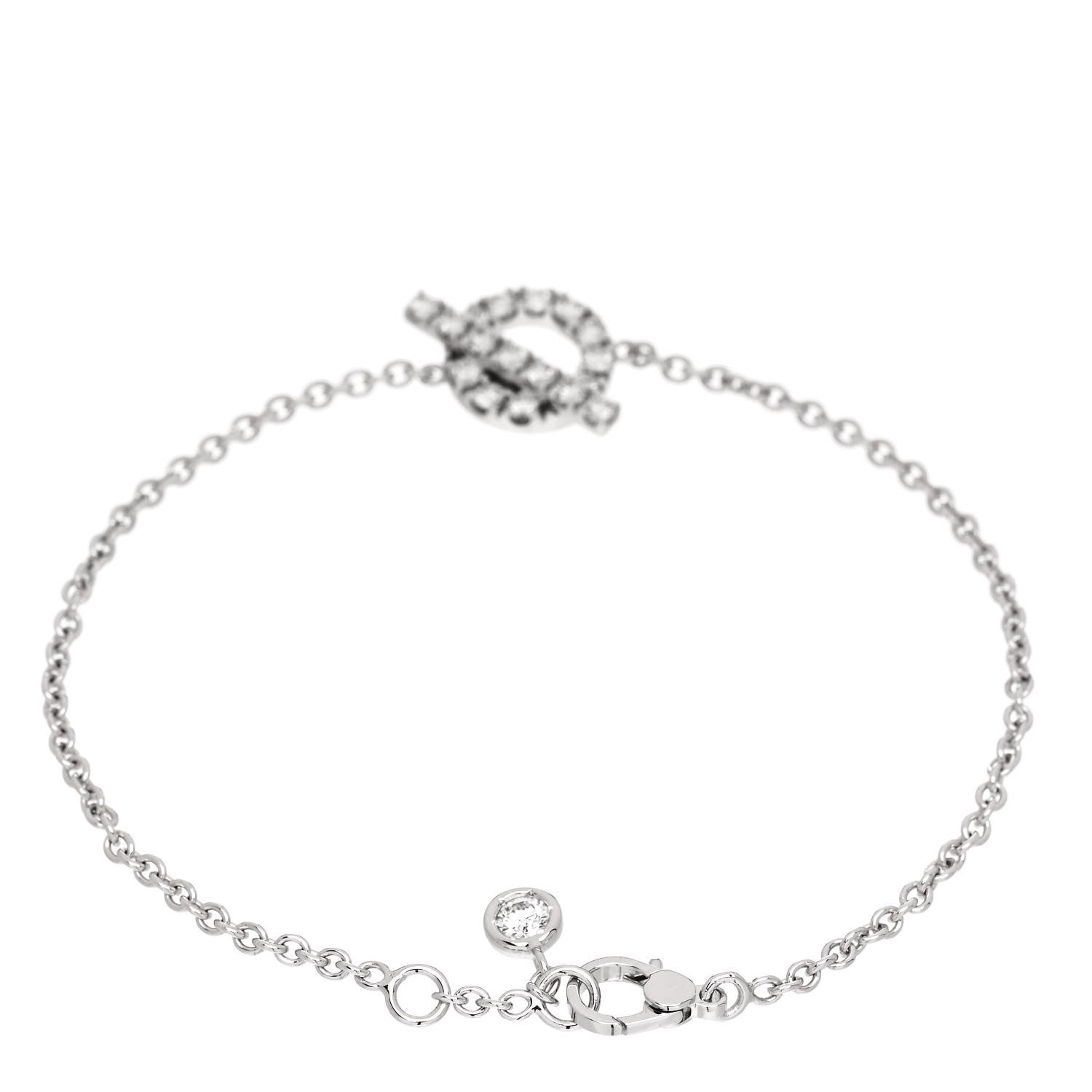 Hermes 18K White Gold Diamond Finesse Bracelet ST 2 of 4