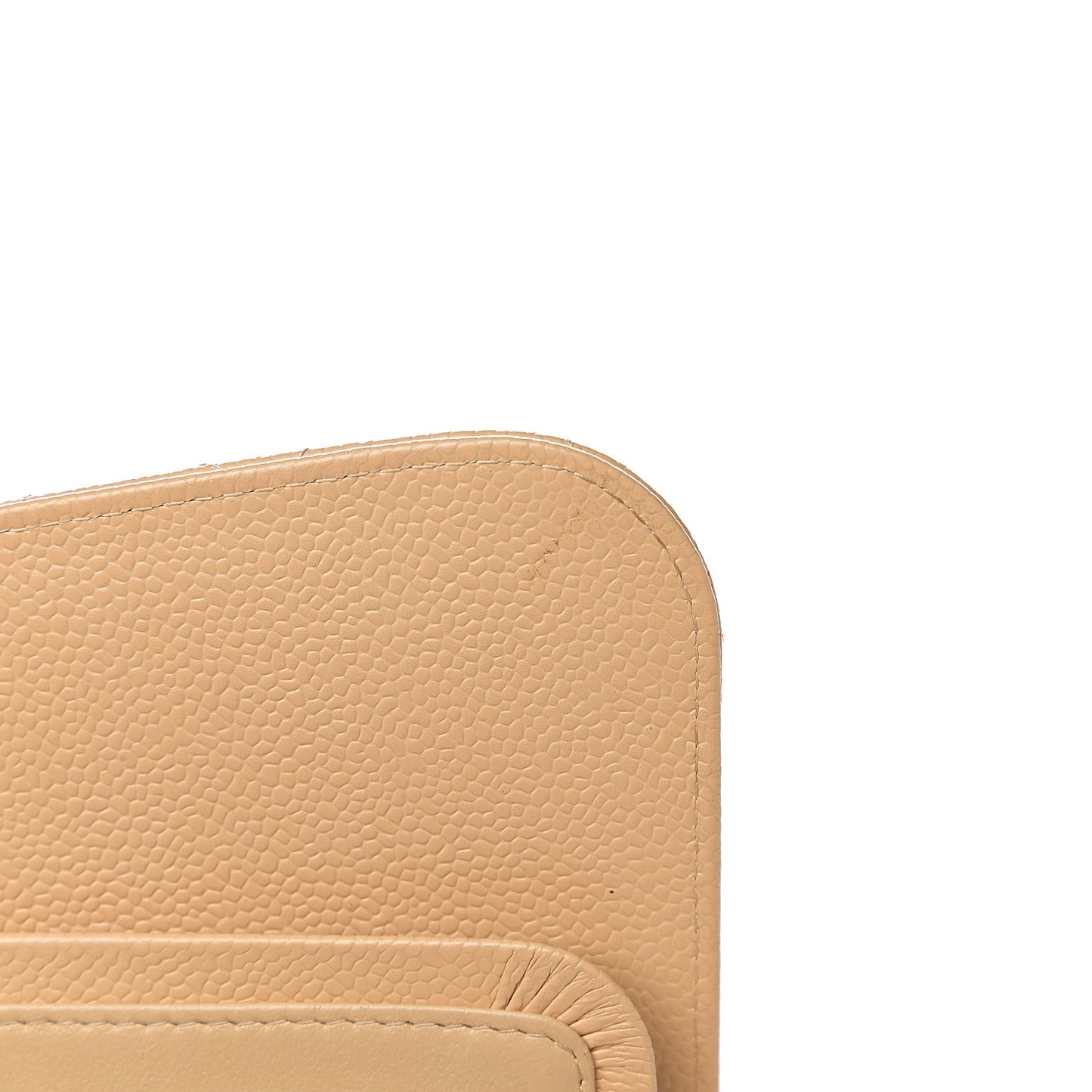 Caviar Quilted Jumbo Double Flap Beige Clair