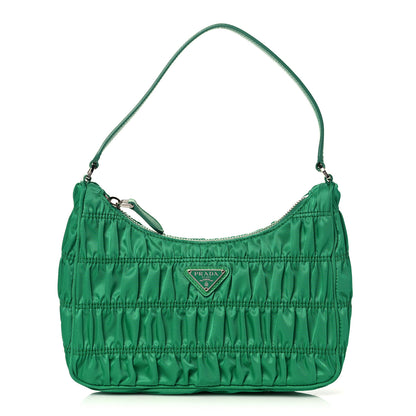 Prada Tessuto Nylon Gaufre Shoulder Bag Menta 1 of 9