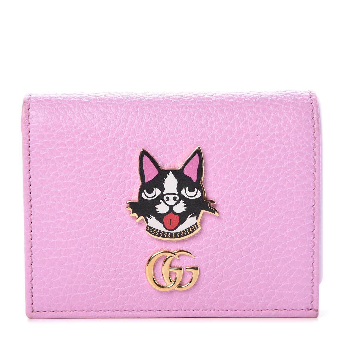 Dollar Calfskin Bosco Card Case Wallet Malva