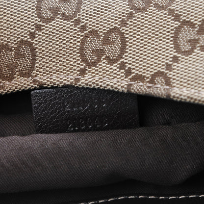 Gucci Monogram Large New Ladies Web Hobo Dark Brown 7 of 9