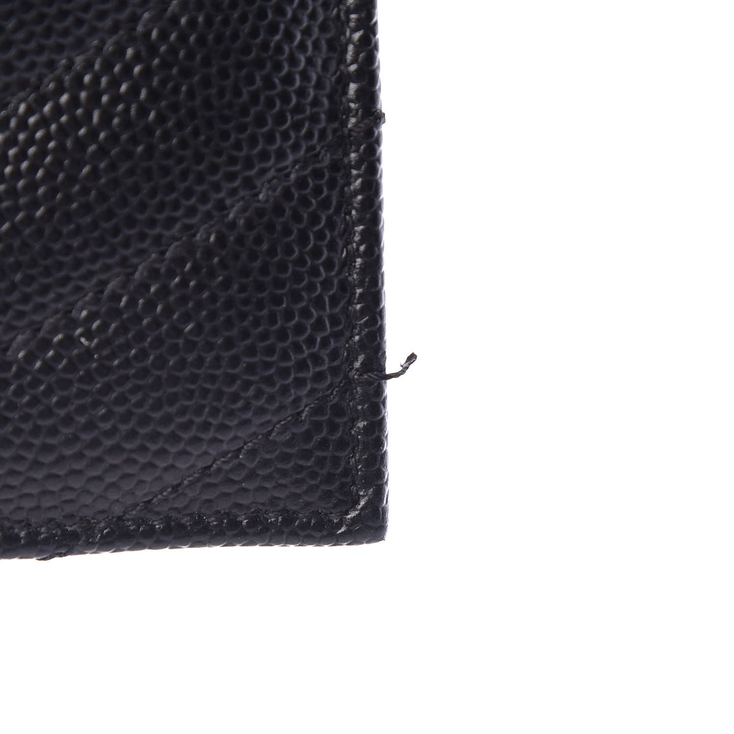 Grain De Poudre Matelasse Chevron Monogram Credit Card Case Black