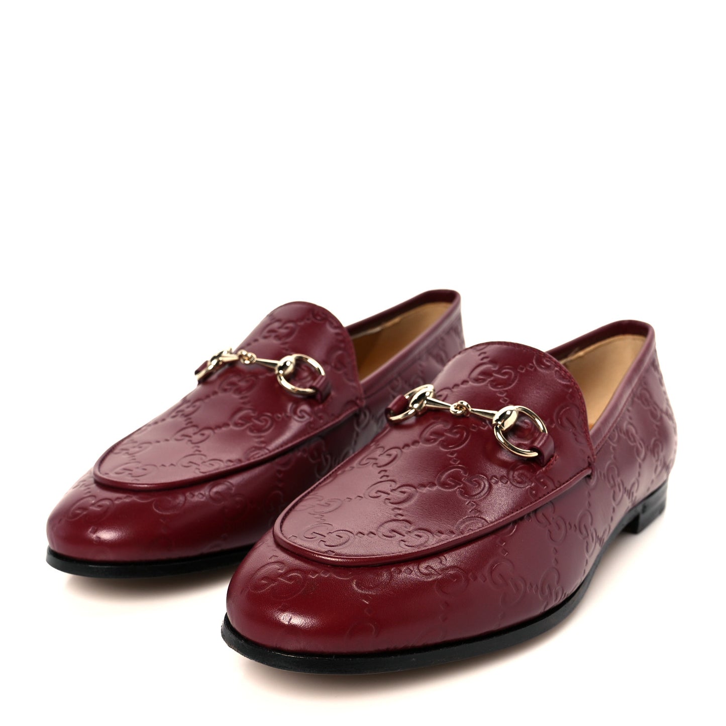 Guccissima Womens Jordaan Loafers 37.5 Rosso Ancora
