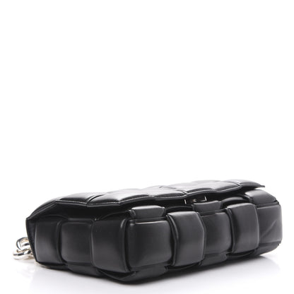 Bottega Veneta Lambskin Maxi Intreccio Padded Chain Cassette Crossbody Bag Black 3 of 8