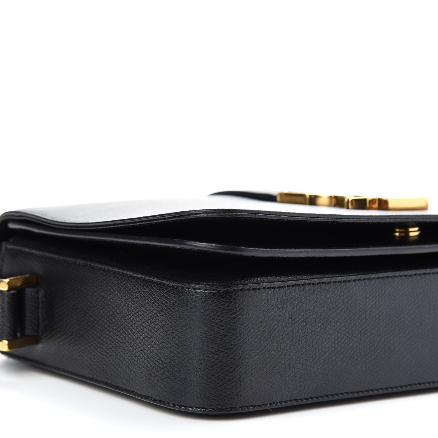Saint Laurent Textured Calfskin Medium Classic Monogram Universite Bag Black 7 of 8