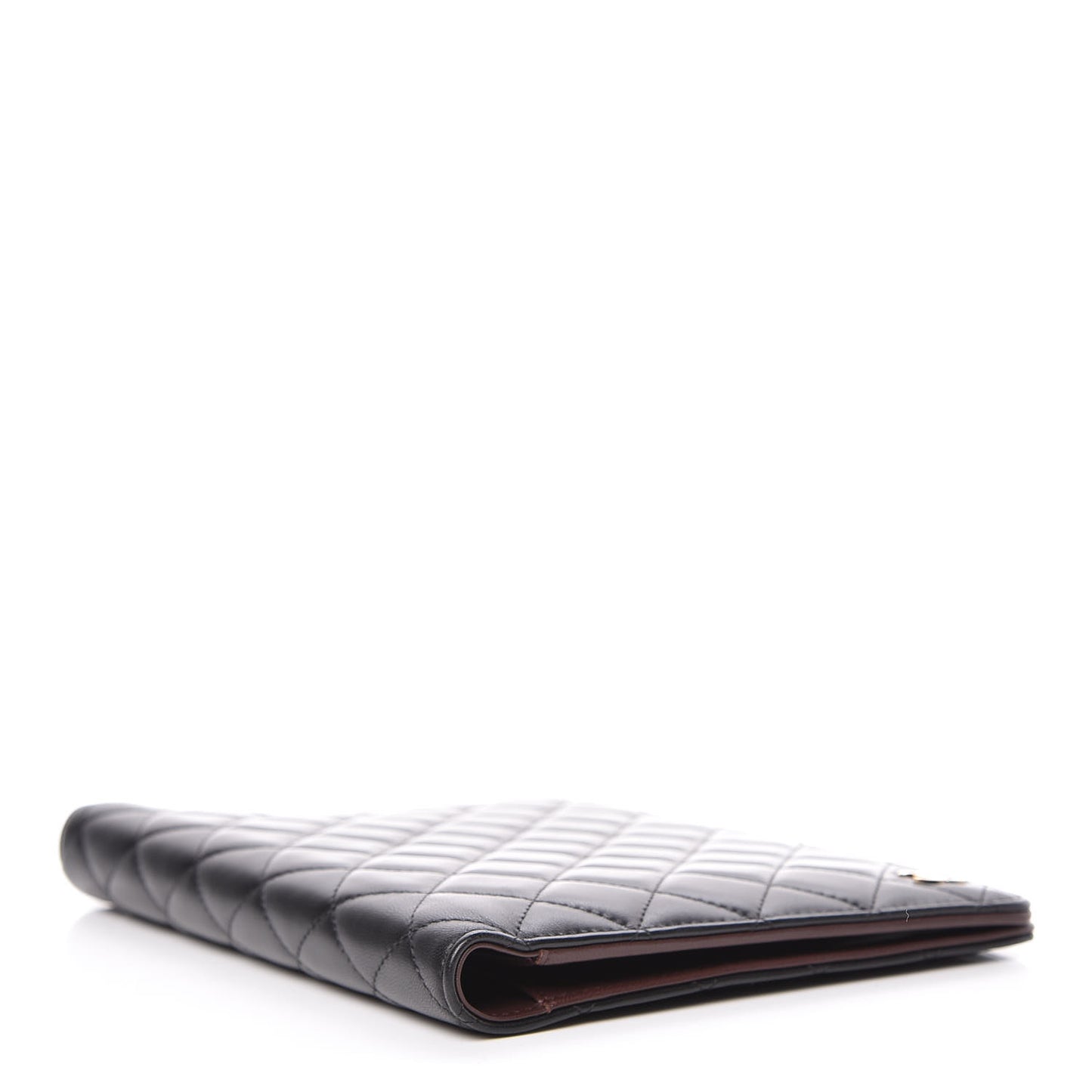 Lambskin Quilted Large Agenda Cover Black