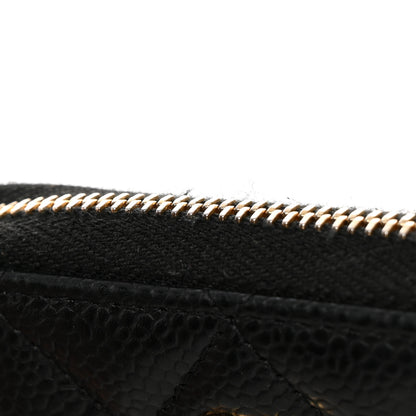 Chanel Caviar Quilted Zip Coin Purse Black 8 of 12