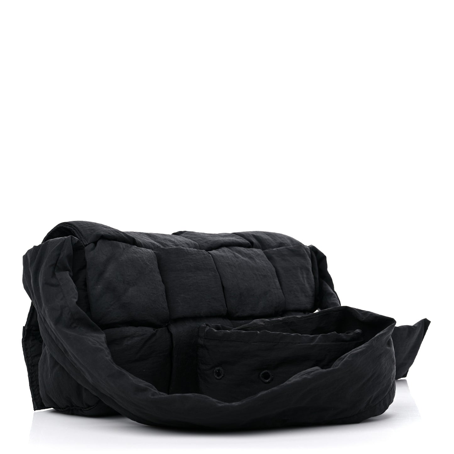 Nylon Intrecciato Padded Tech Cassette Bag Black
