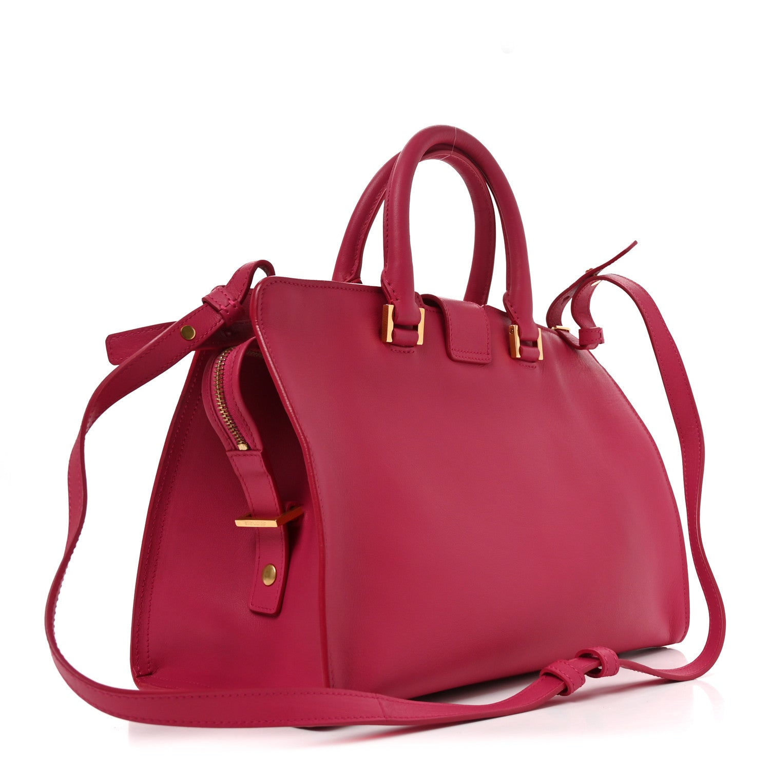 Saint Laurent Calfskin Small Classic Y Cabas Fuchsia 2 of 8