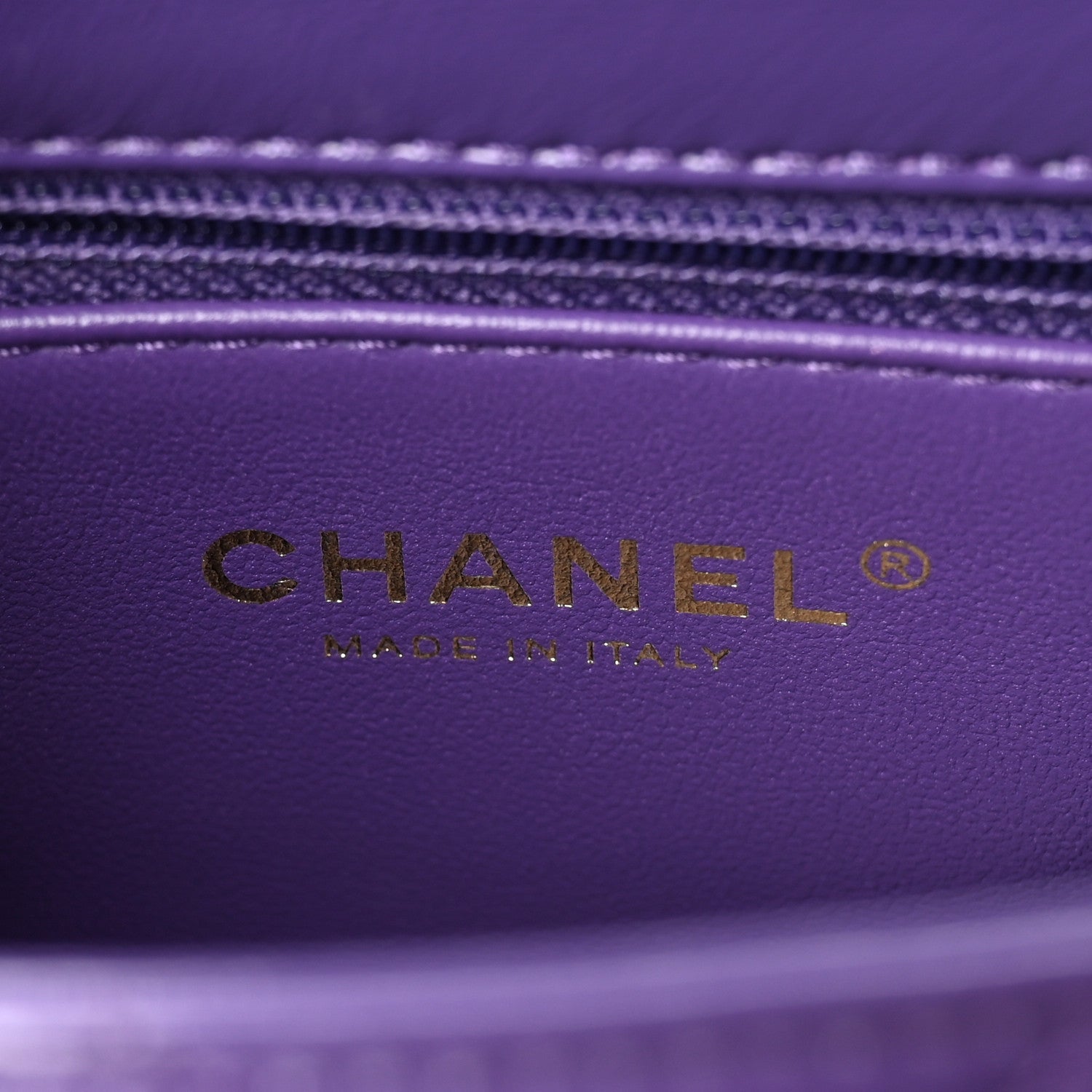 Chanel Shiny Lambskin Quilted Mini Coco Trip Flap Bag Purple 7 of 11