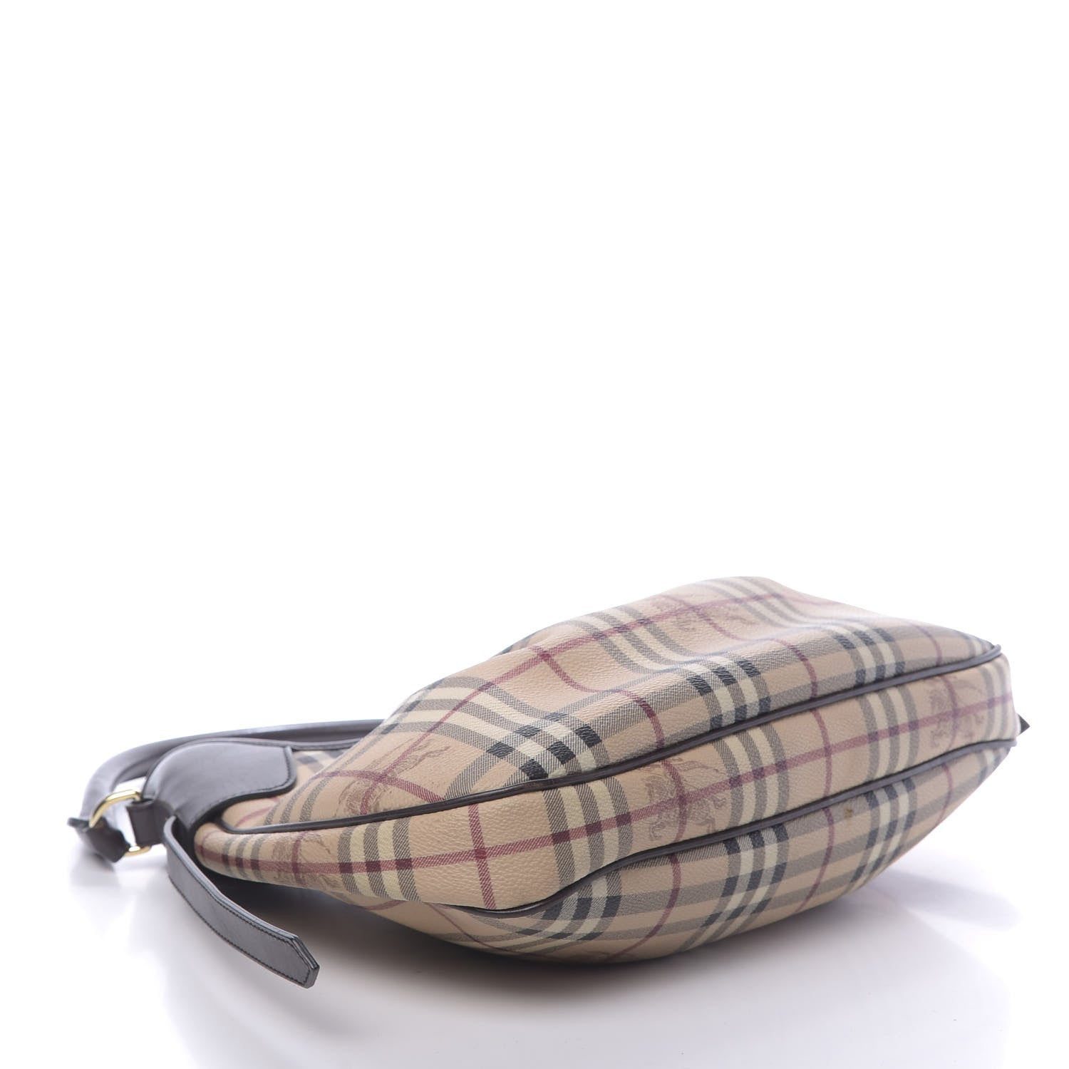 Burberry Haymarket Check Small Brooklyn Hobo Brown 4 of 12