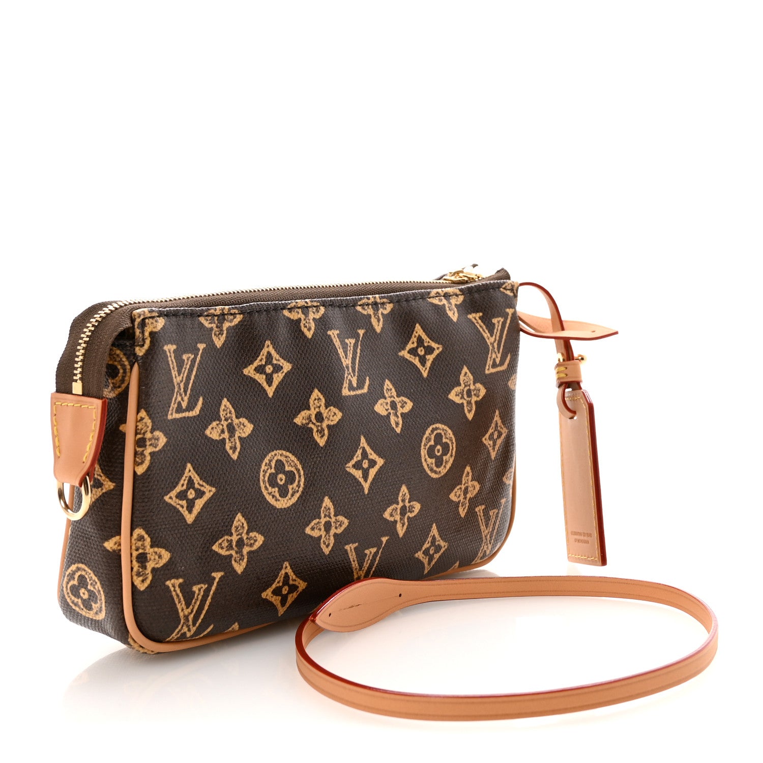 Louis Vuitton サコッシュ ブラウン Louis Vuitton Monogram Origine Lin Pochette Accessories Dark