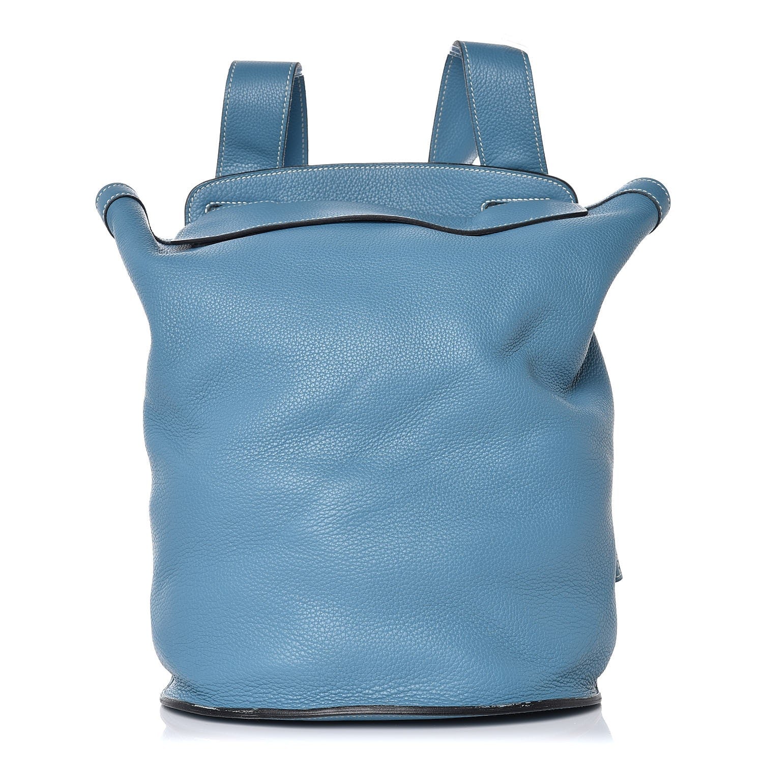 Hermes Taurillon Clemence Sherpa Backpack Blue Jean 1 of 10