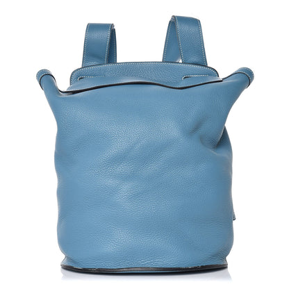 Hermes Taurillon Clemence Sherpa Backpack Blue Jean 1 of 10