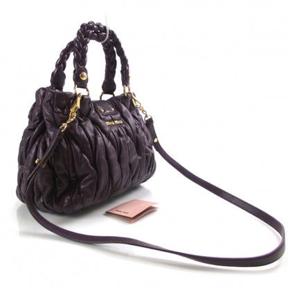 Miu Miu Lambskin Small Matelasse Coffer Purple 3 of 12