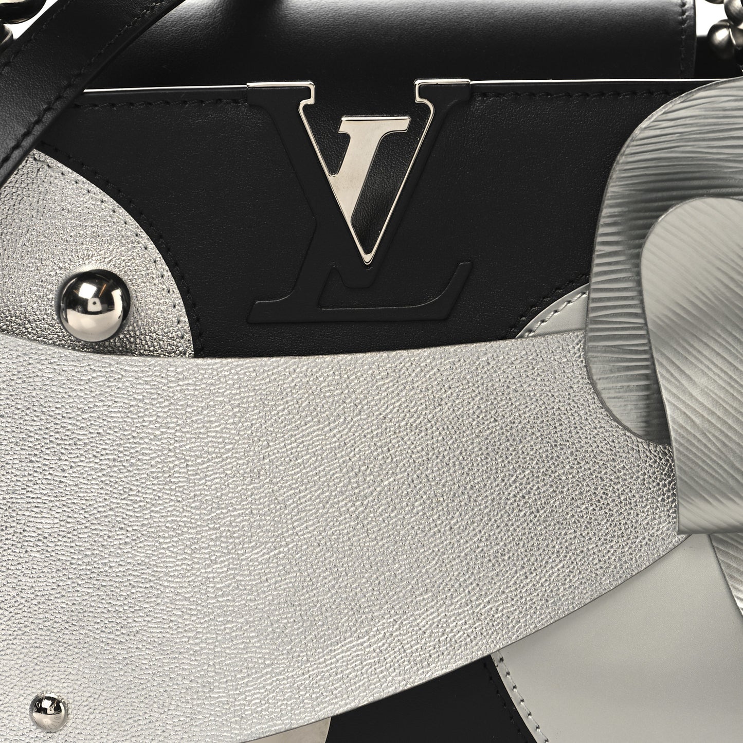 Calfskin Liu Wei Artycapucines Capucines PM Black Silver