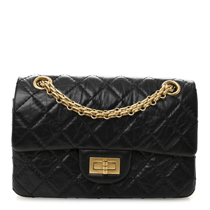 Chanel Aged Calfskin Quilted 2.55 Reissue Mini Flap Black 1 of 10
