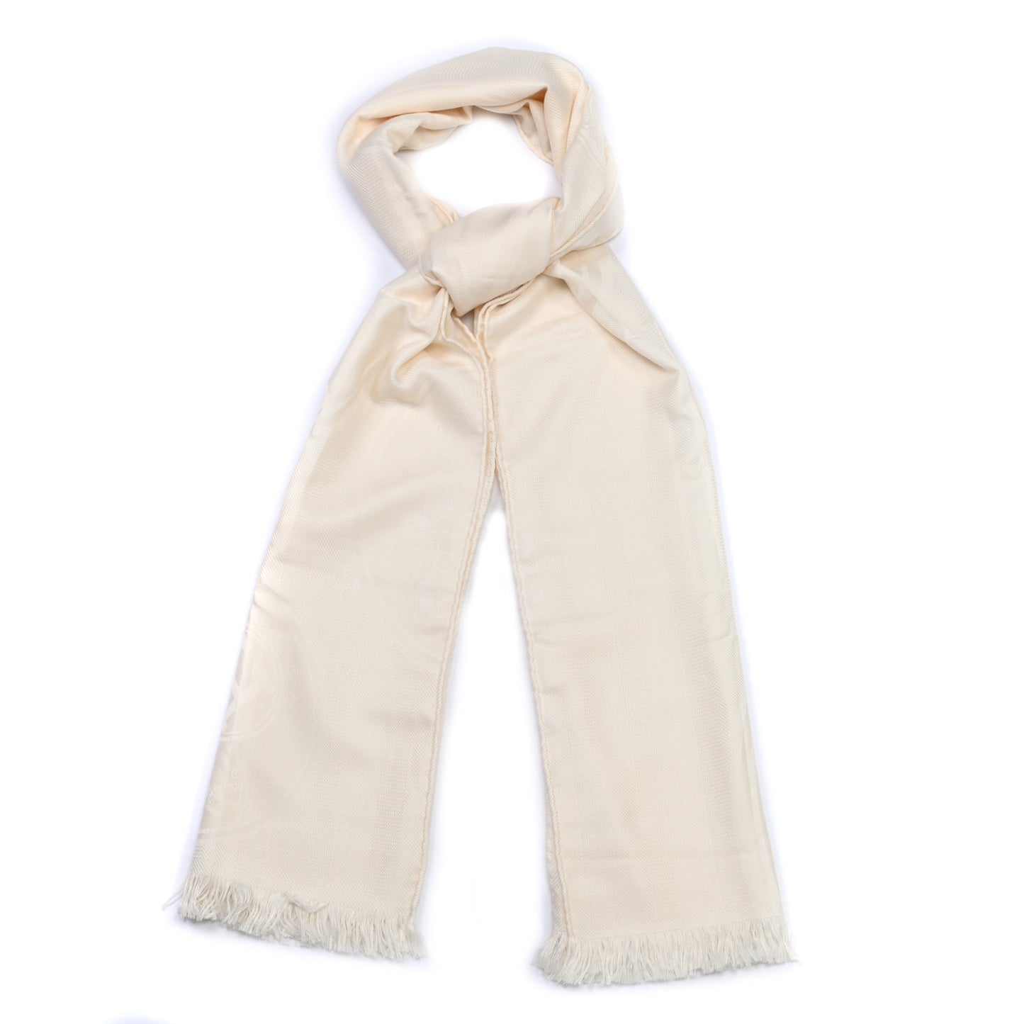 Cashmere Silk New Libris Stole Ivory