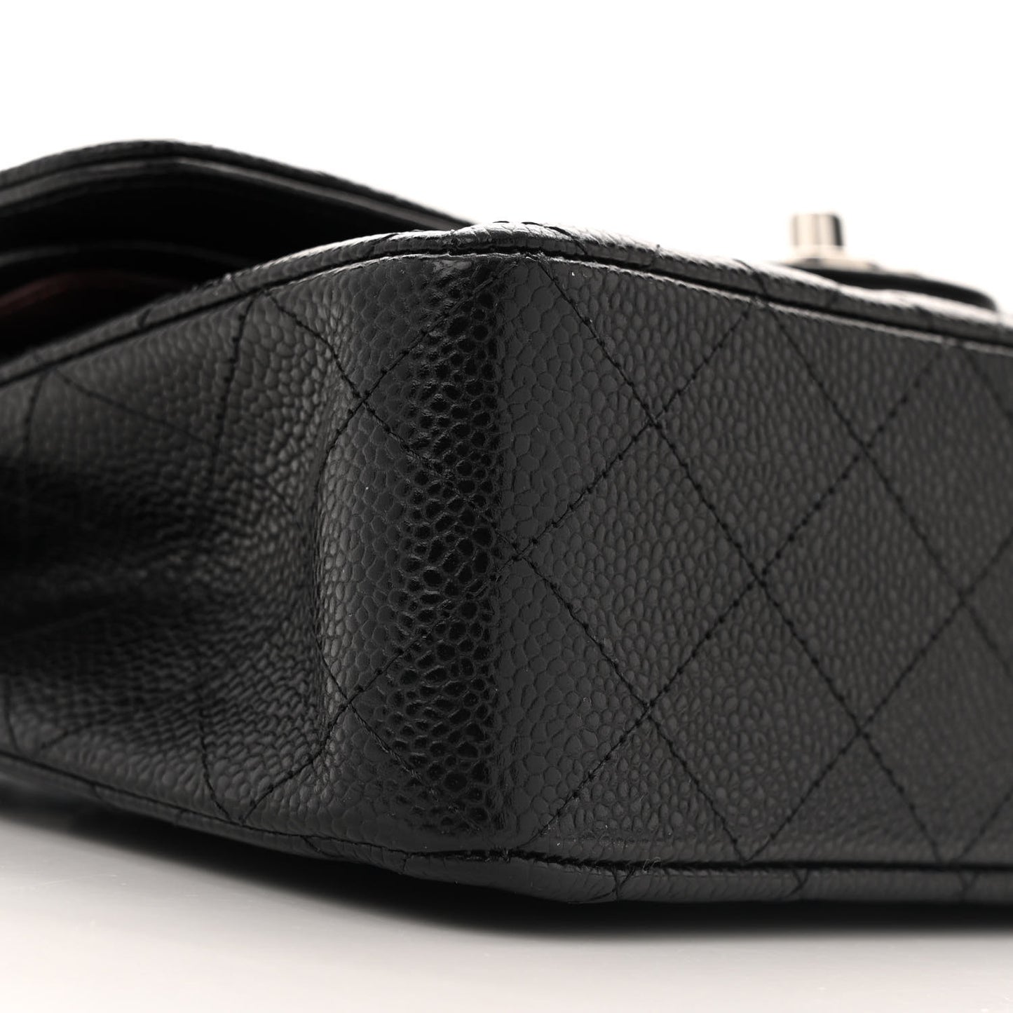 Caviar Quilted Small Double Flap Black
