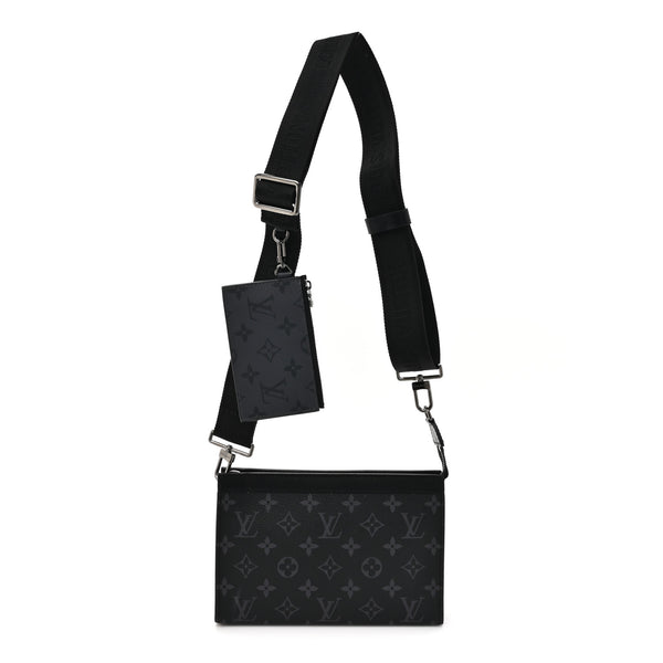 LOUIS VUITTON ショルダーバッグ ブラック Louis Vuitton Reverse Monogram Eclipse Gaston Wearable Wallet