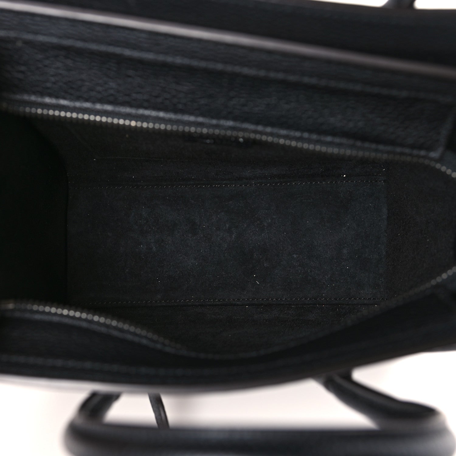 Celine Drummed Calfskin Nano Luggage Black 5 of 8
