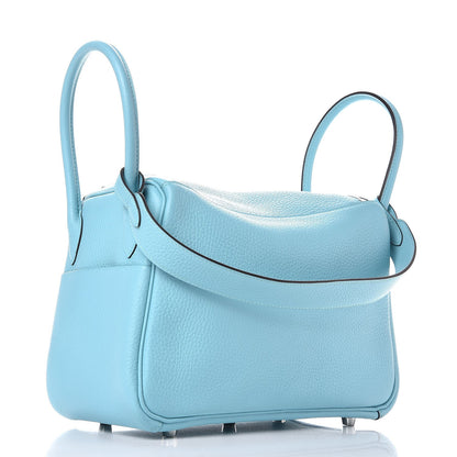 Hermes Taurillon Clemence Lindy 26 Bleu Atoll 3 of 7