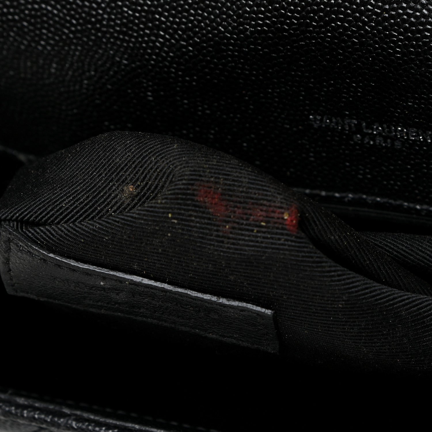 Saint Laurent Grain De Poudre Textured Mixed Matelasse Large Triquilt Monogram Satchel Black 11 of 31