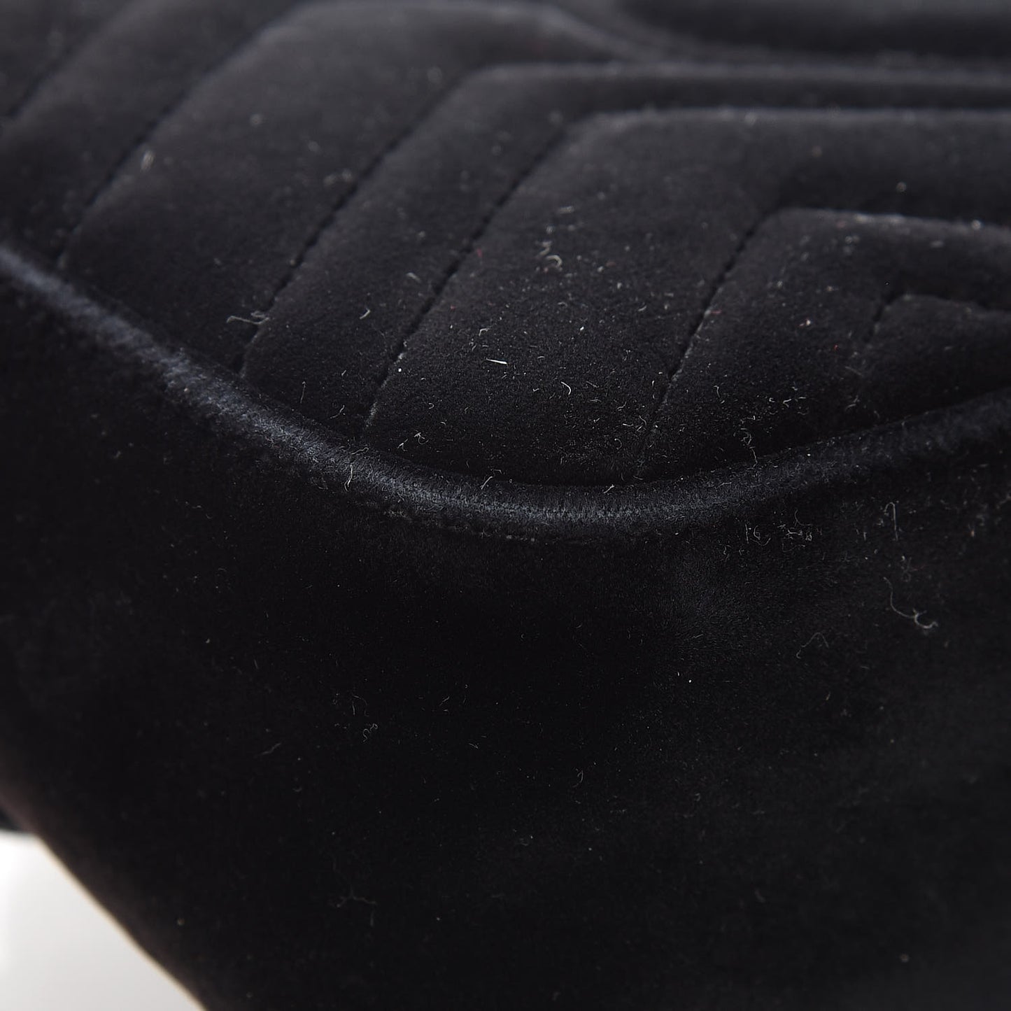 Velvet Matelasse Mini GG Marmont Shoulder Bag Black