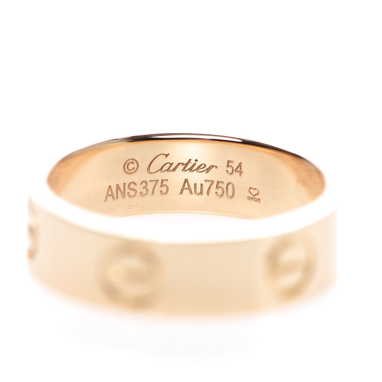 18K Yellow Gold 5.5mm LOVE Ring 54 6.75