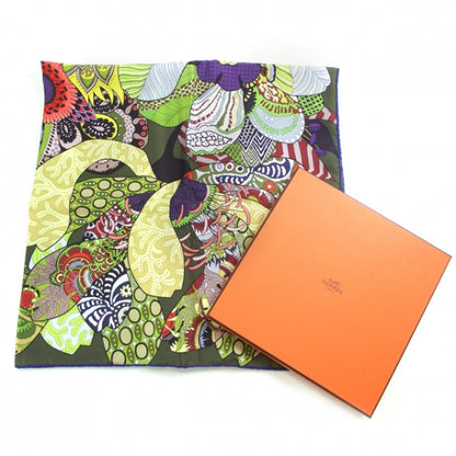 Hermes Silk Fleurs D'Indiennes Scarf 90 Kaki 3 of 8