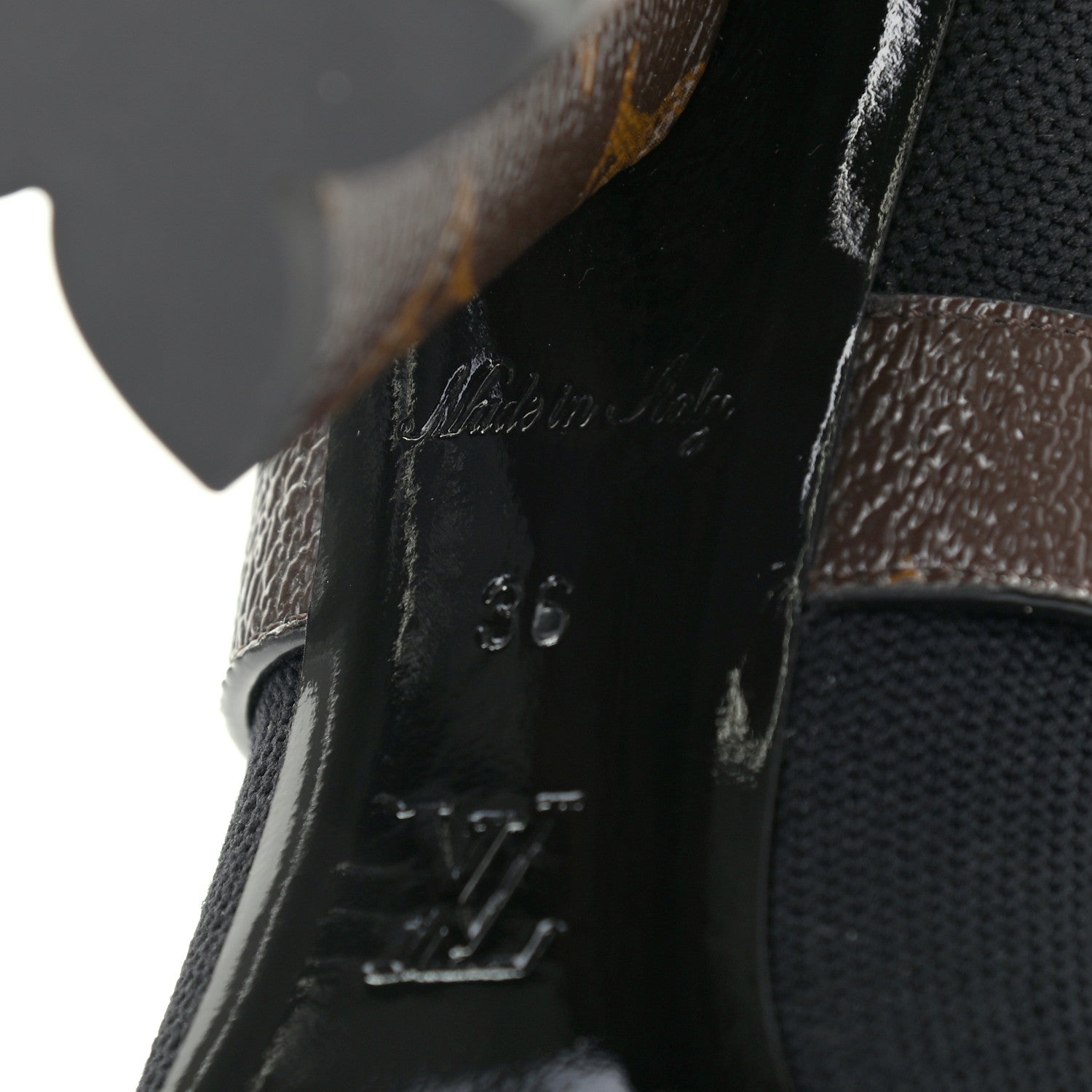 Louis Vuitton Monogram Stretch Fabric Silhouette Ankle Boots 36 Black 6 of 9