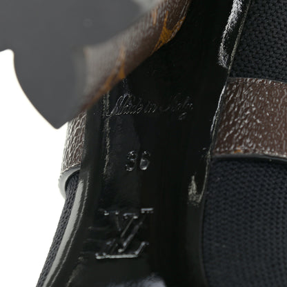 Louis Vuitton Monogram Stretch Fabric Silhouette Ankle Boots 36 Black 6 of 9