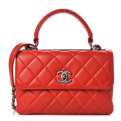 Chanel Lambskin Quilted Small Trendy CC Dual Handle Bag Red 1 of 9