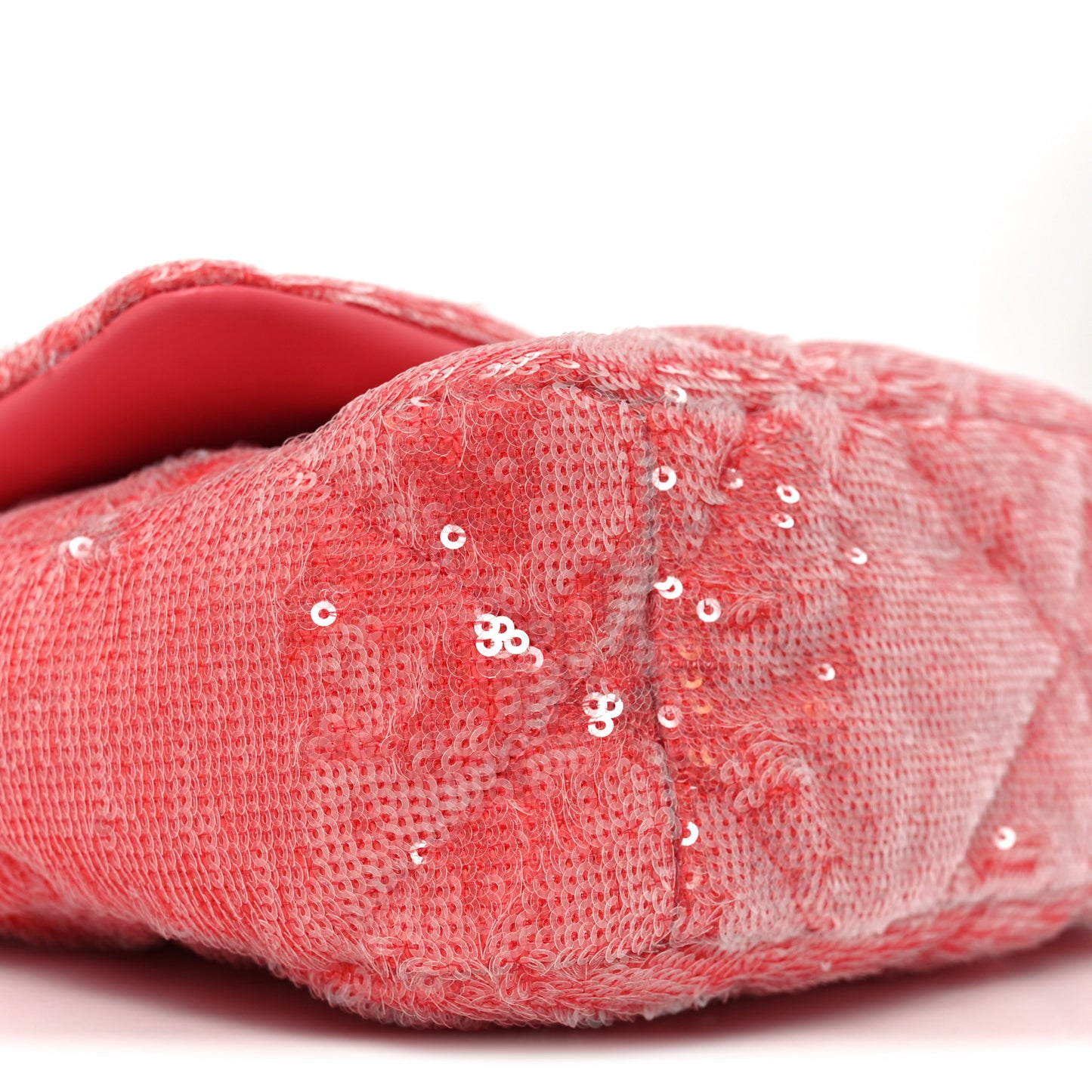 Sequin Quilted Medium Chanel 19 Flap Coral