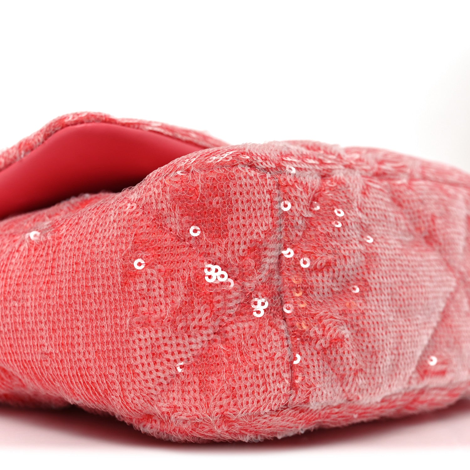 Chanel Sequin Quilted Medium Chanel 19 Flap Coral 9 of 10