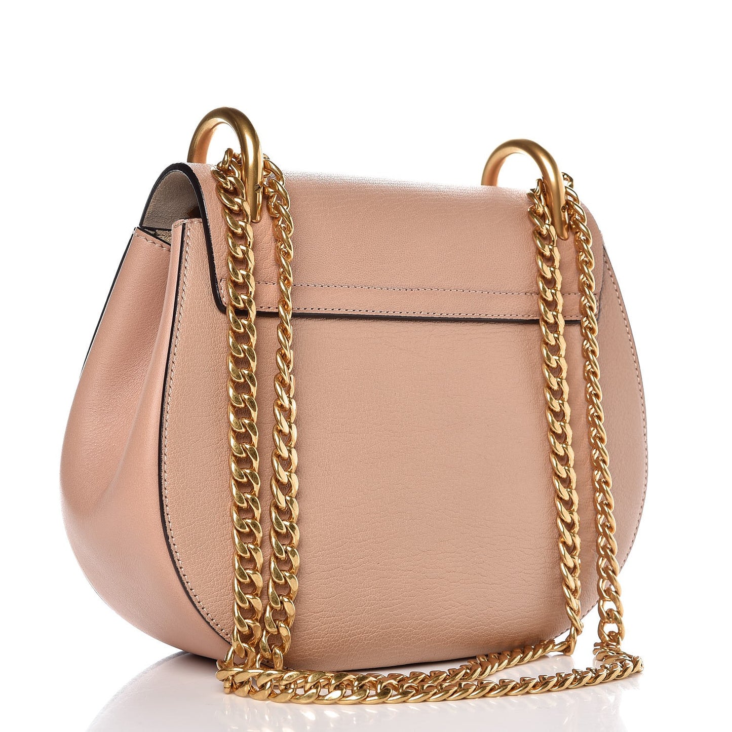 Grained Goatskin Drew Shoulder Bag Biscotti Beige