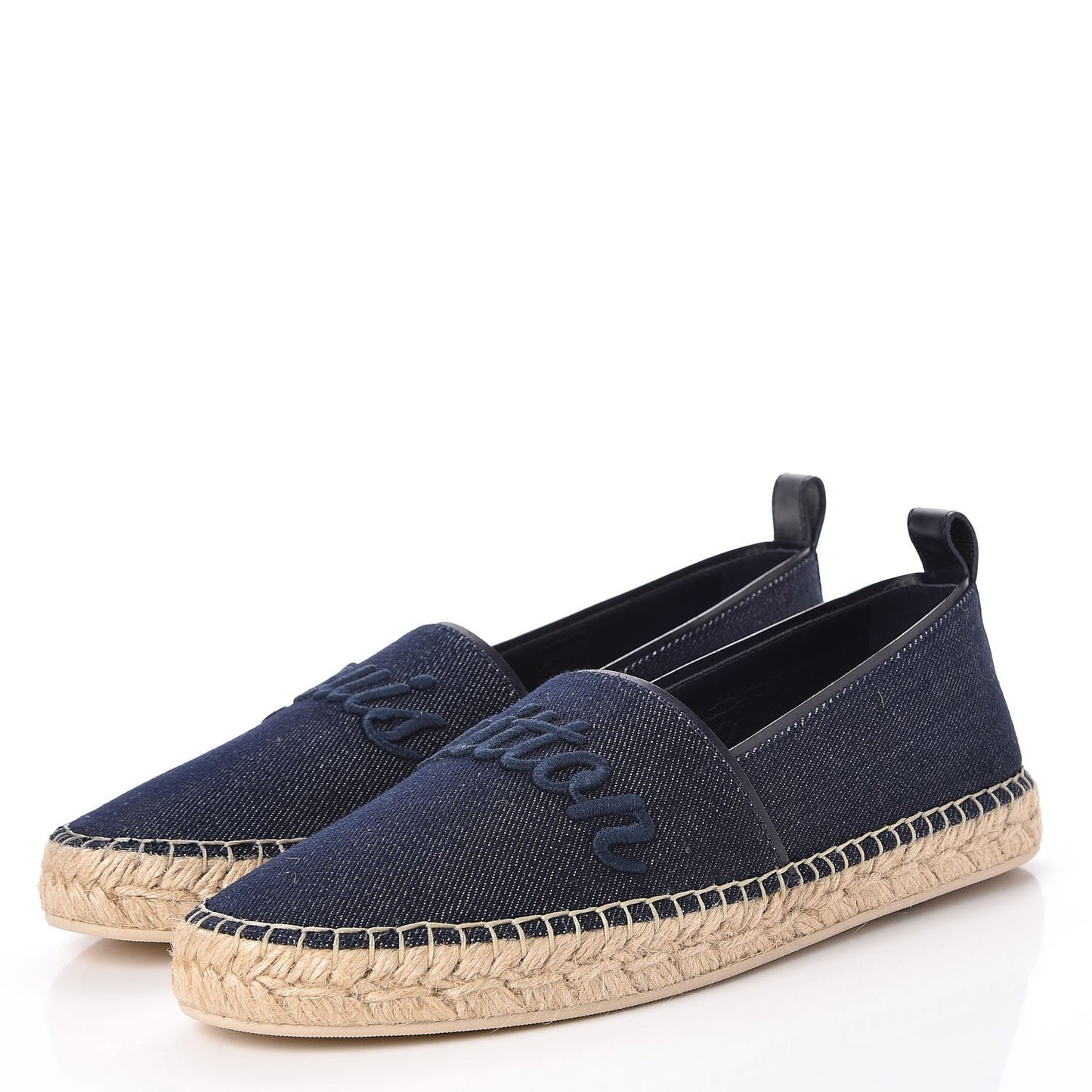 Canvas Waterfall Espadrille Flats 38 Marine