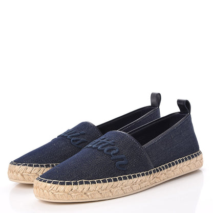 Louis Vuitton Canvas Waterfall Espadrille Flats 38 Marine 3 of 10