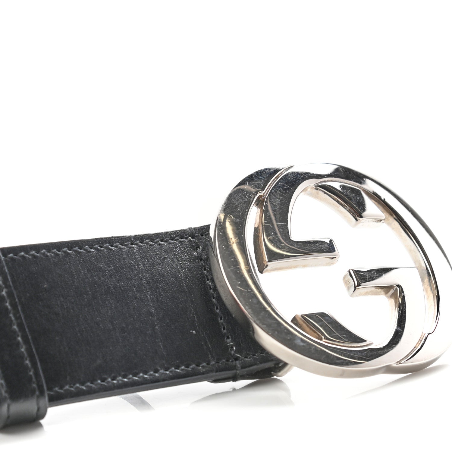Gucci Calfskin Interlocking G Belt 95 38 Black 9 of 9