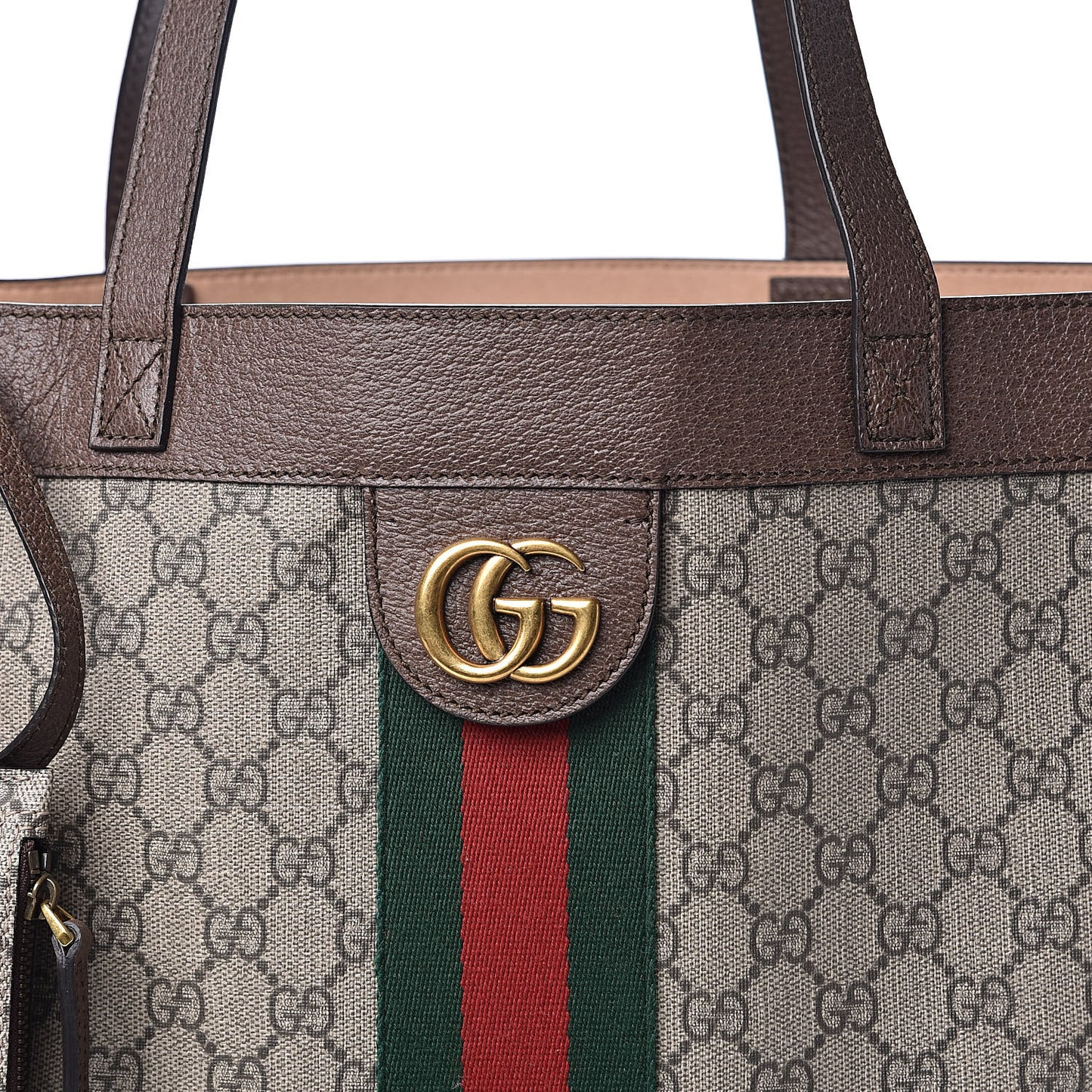 GG Supreme Monogram Web Ophidia Tote Brown