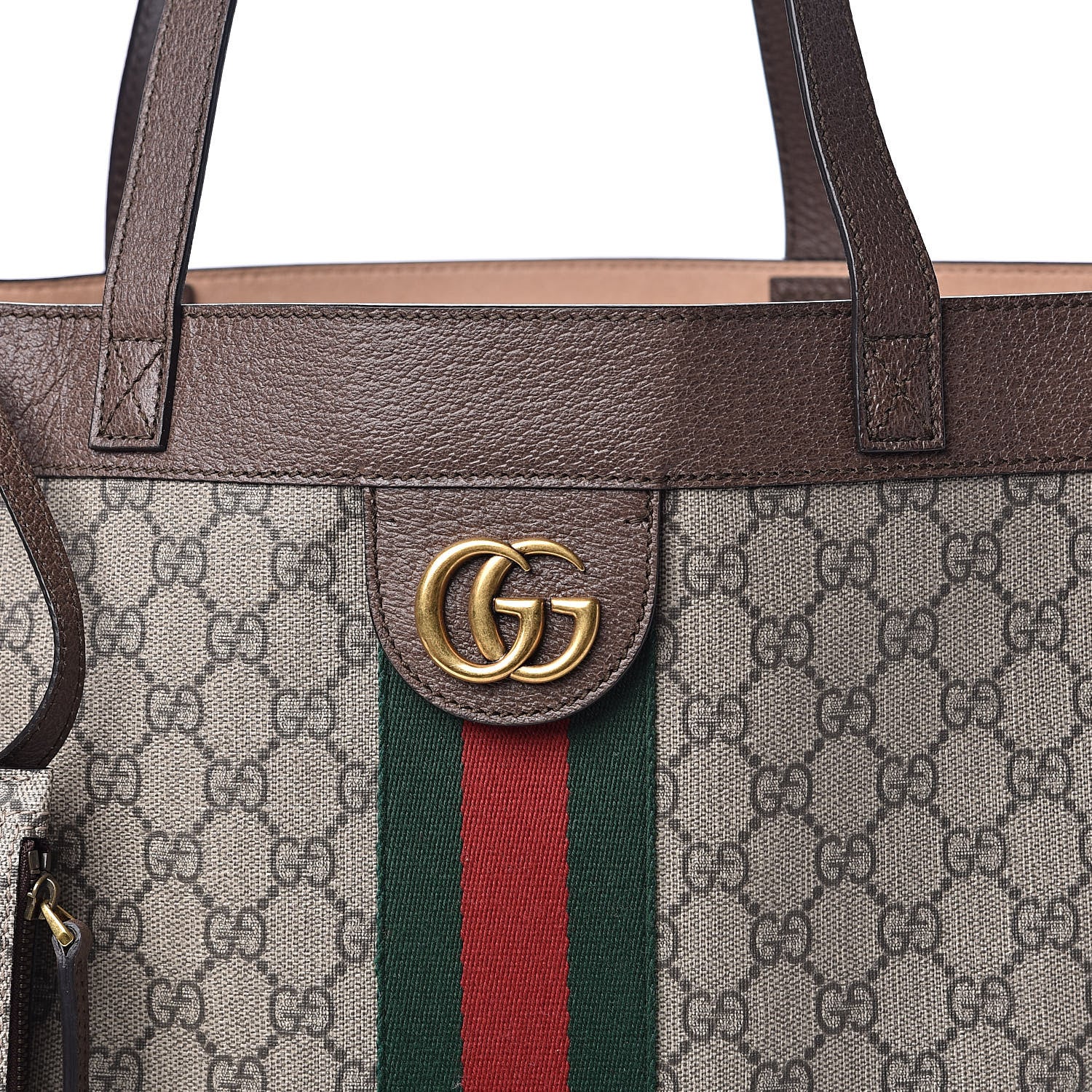Gucci GG Supreme Monogram Web Ophidia Tote Brown 11 of 11