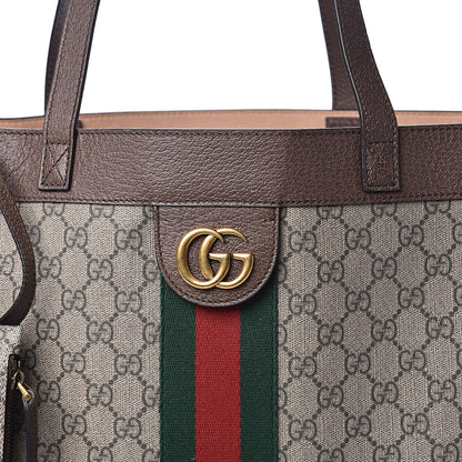 Gucci GG Supreme Monogram Web Ophidia Tote Brown 11 of 11