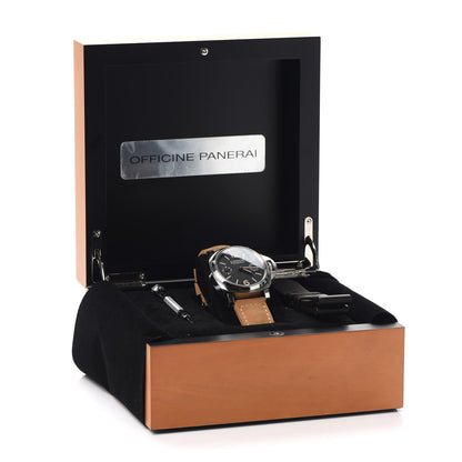 Panerai Stainless Steel Calfskin 44mm Luminor Marina Manual Winding Watch Black PAM00590 5 of 5