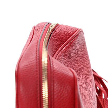 Gucci Pebbled Calfskin Small Soho Disco Bag Tabasco Red 11 of 15