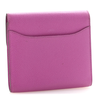 Hermes Epsom Enamel Constance Short Wallet Magnolia Bleu Brighton 3 of 10